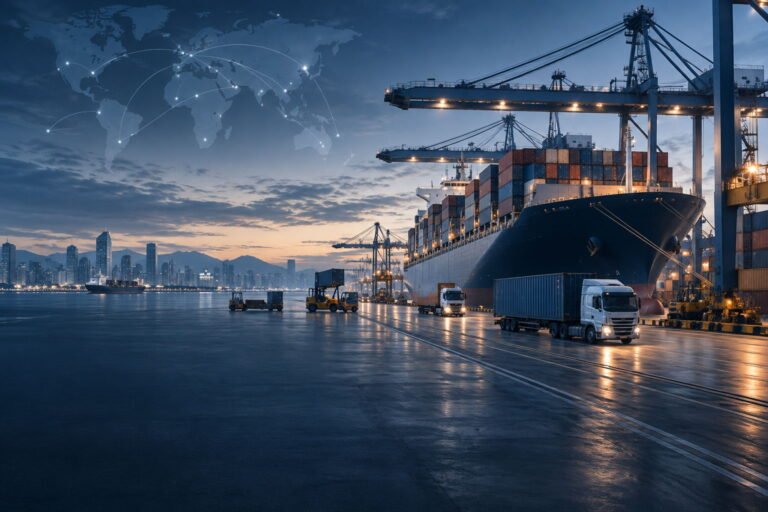 Puerto de contenedores para importación de vehículos eléctricos a México