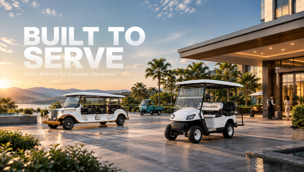 Carro de golfe elétrico em resort, isento de certificação de via pública no Brasil