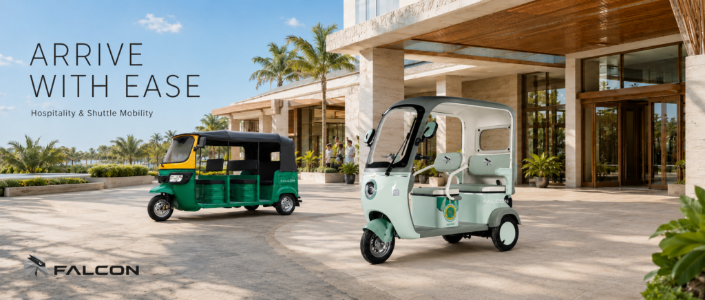 Mototaxis eléctricos FALCON para turismo en Chile, hoteles y traslados